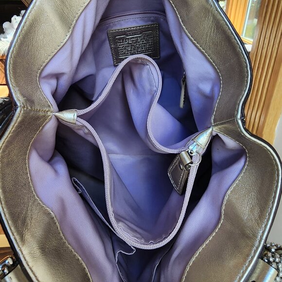 COACH J1175-F17216 Soho Cream/Gold Leather Shoulder Bag - Picture 13 of 16